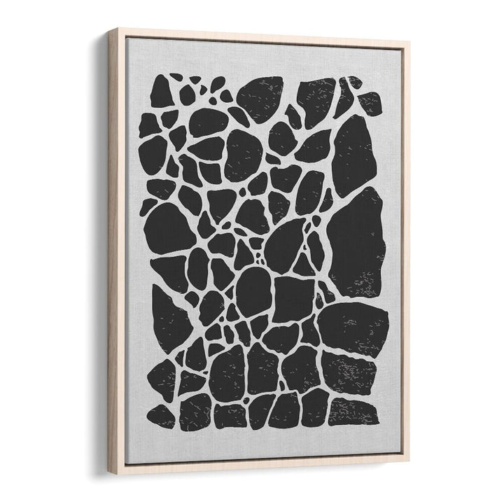 black abstract collection ii by jay stanley abstract art prints in Oak Wood Floater Frame