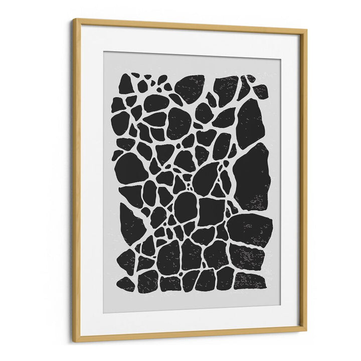 black abstract collection ii by jay stanley abstract art prints in Oak Wood Frame With Mount