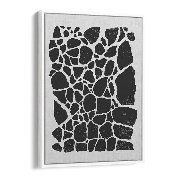 black abstract collection ii by jay stanley abstract art prints in White Floater Frame