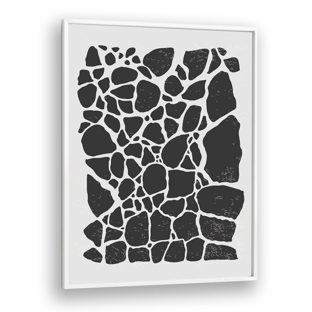 black abstract collection ii by jay stanley abstract art prints in White Plain Frame