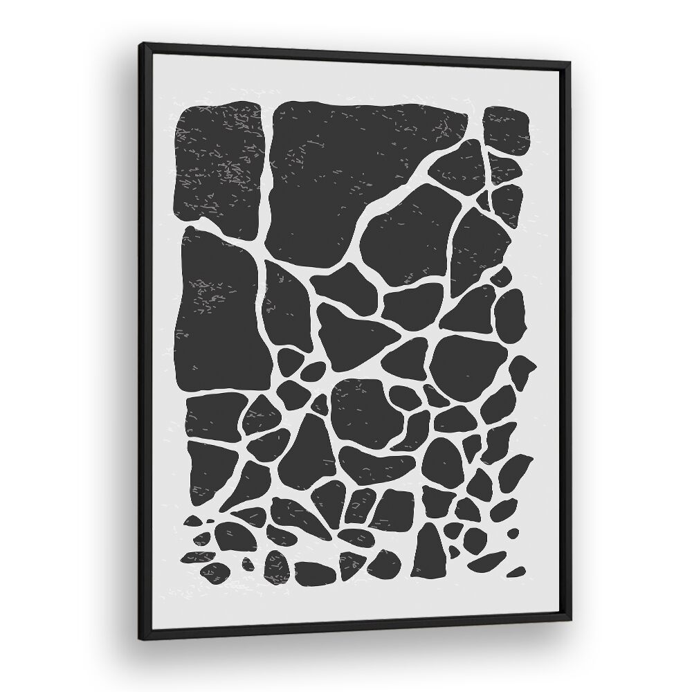 black abstract collection iii by jay stanley abstract art prints in Black Plain Frame