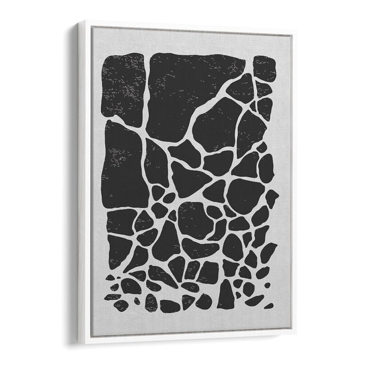 black abstract collection iii by jay stanley abstract art prints in White Floater Frame