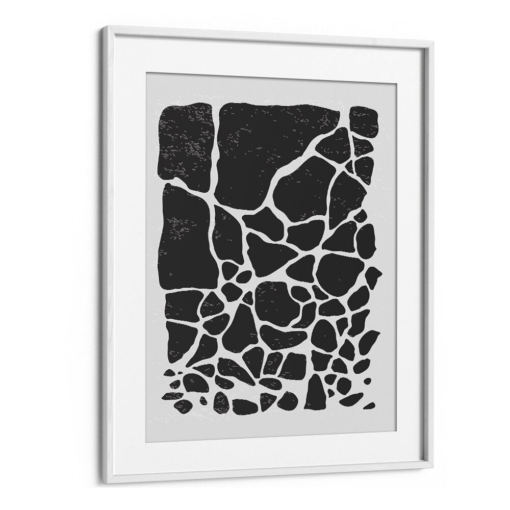 black abstract collection iii by jay stanley abstract art prints in White Frame With Mount