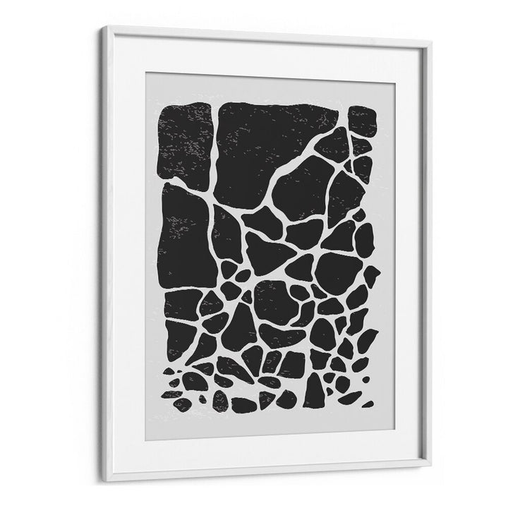 black abstract collection iii by jay stanley abstract art prints in White Frame With Mount