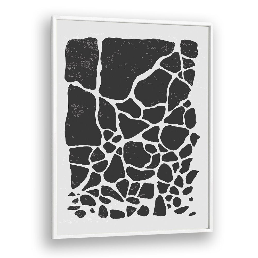 black abstract collection iii by jay stanley abstract art prints in White Plain Frame