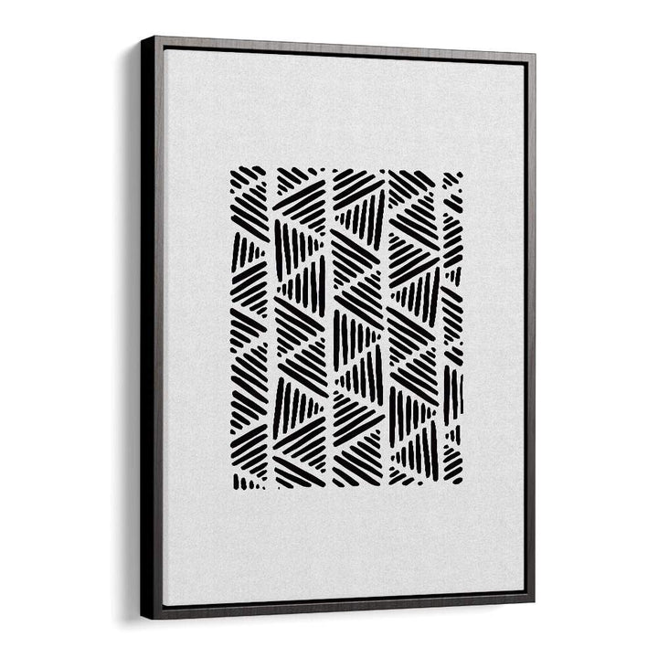 black and white abstract i by orara studio abstract art abstract paintings in Black Floater Frame