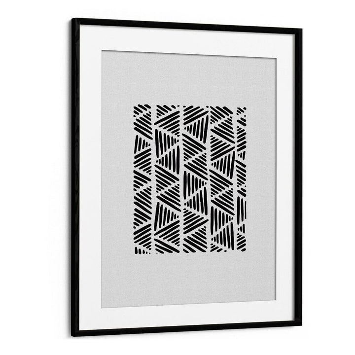 black and white abstract i by orara studio abstract art abstract paintings in Black Frame With Mount