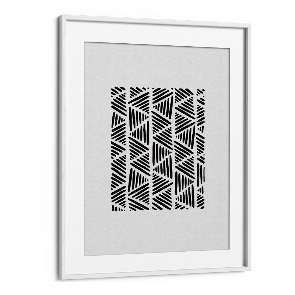 black and white abstract i by orara studio abstract art abstract paintings in White Frame With Mount