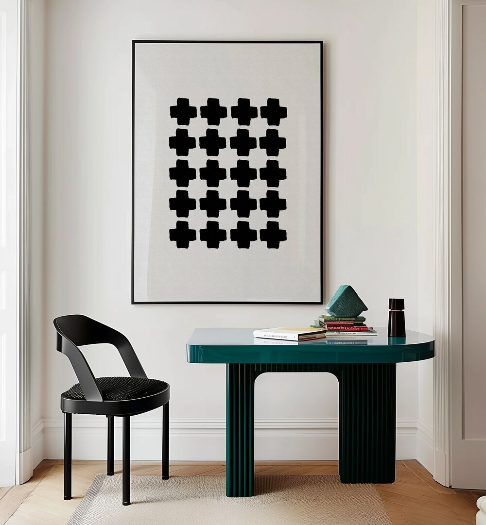 black and white abstract iii by orara studio abstract art abstract paintings Artwork II placed on a wall