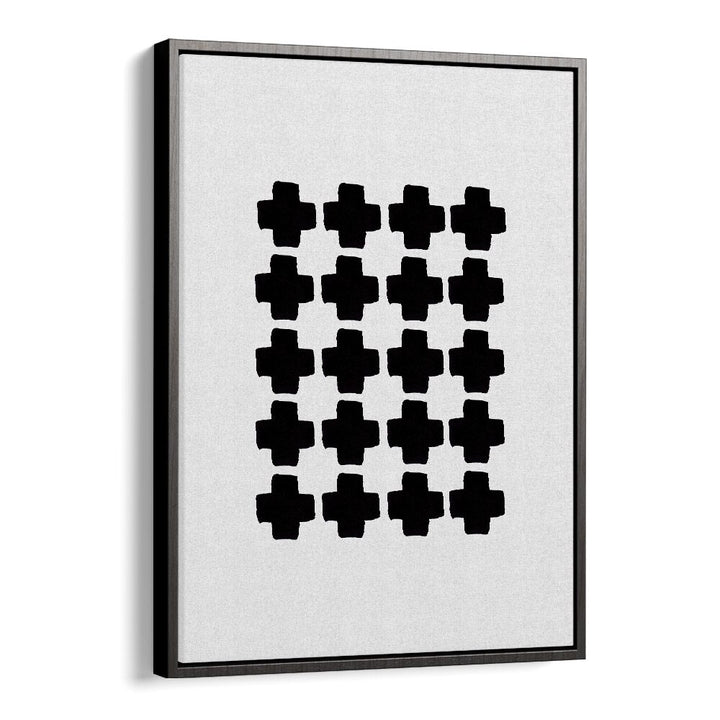 black and white abstract iii by orara studio abstract art abstract paintings in Black Floater Frame