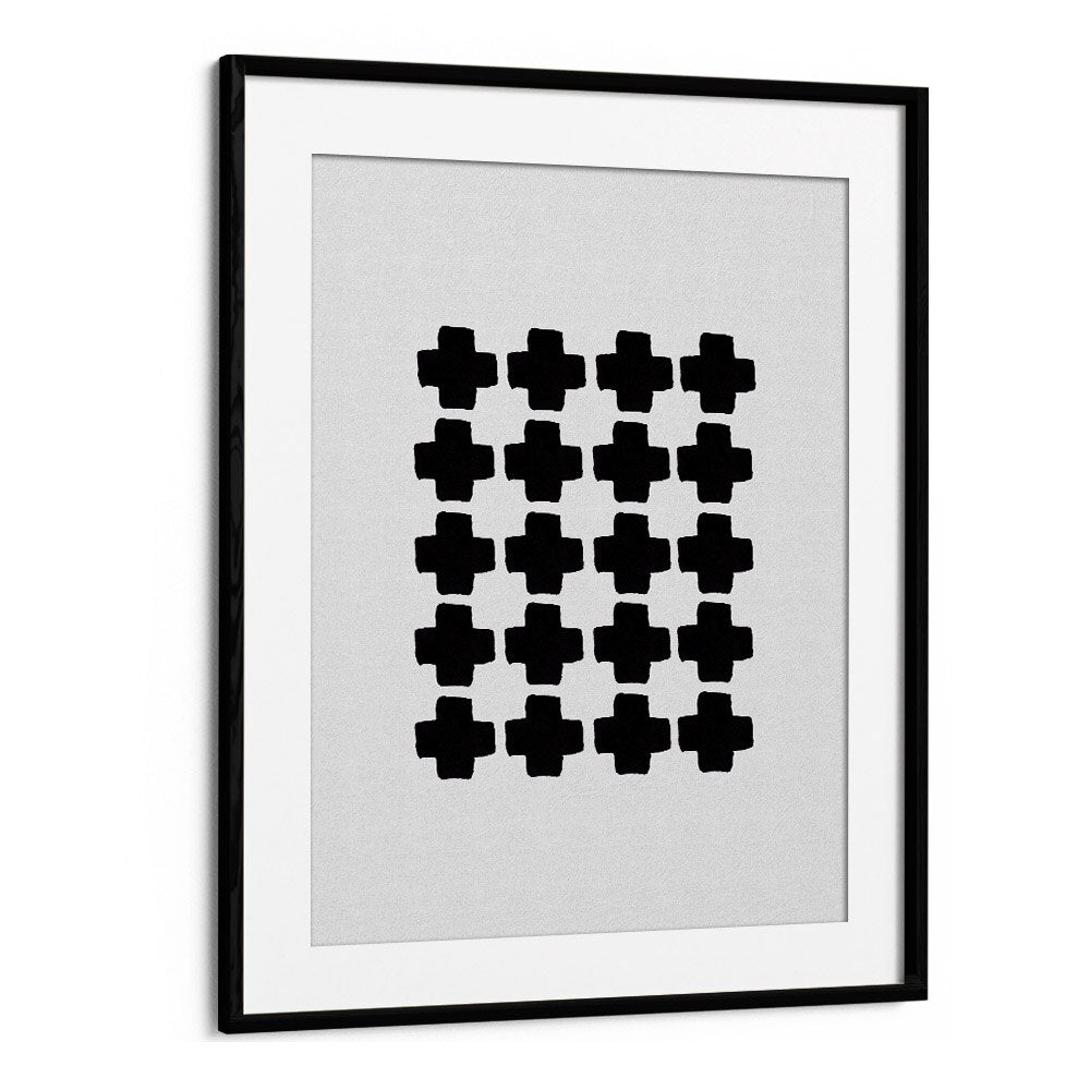 black and white abstract iii by orara studio abstract art abstract paintings in Black Frame With Mount