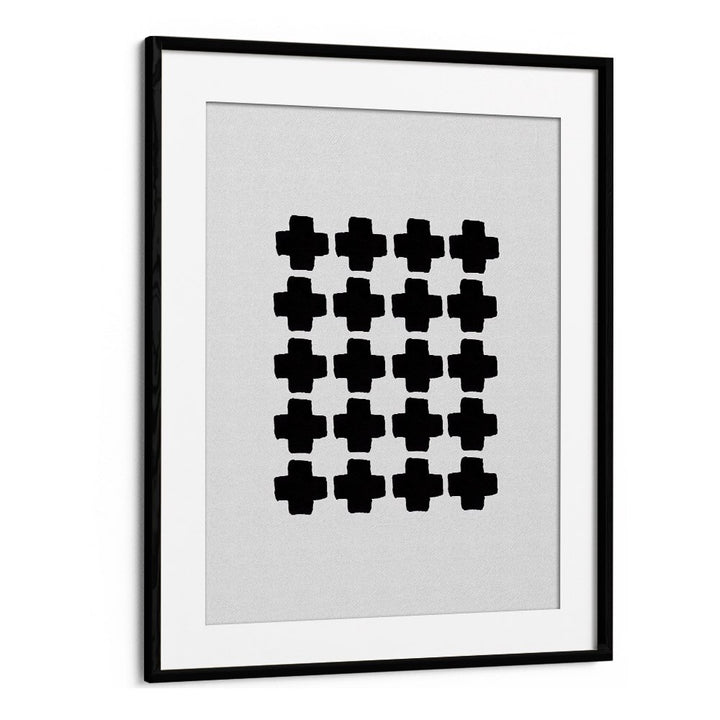 black and white abstract iii by orara studio abstract art abstract paintings in Black Frame With Mount