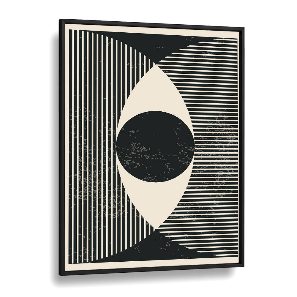 black and white geometric art prints by jay stanley abstract art paintings in Black Plain Frame