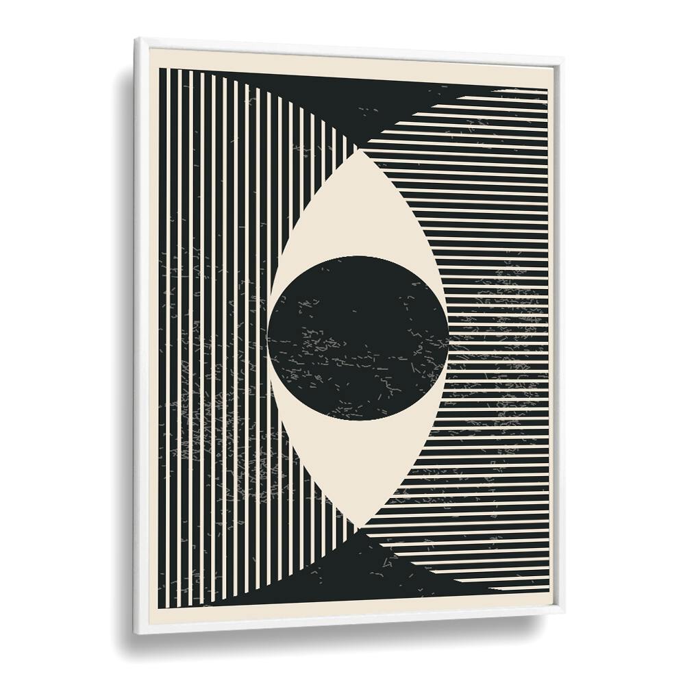 black and white geometric art prints by jay stanley abstract art paintings in White Plain Frame