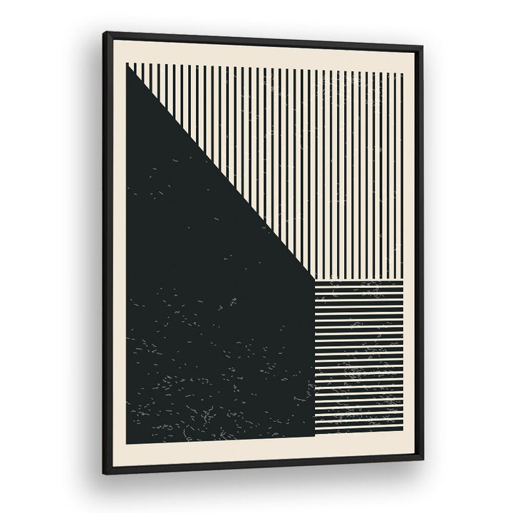 black and white geometric shapes iii by jay stanley geometric paintings in Black Plain Frame