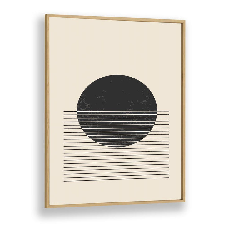 black and white line series i by jay stanley geometric art prints geometric paintings in Oak Wood Plain Frame