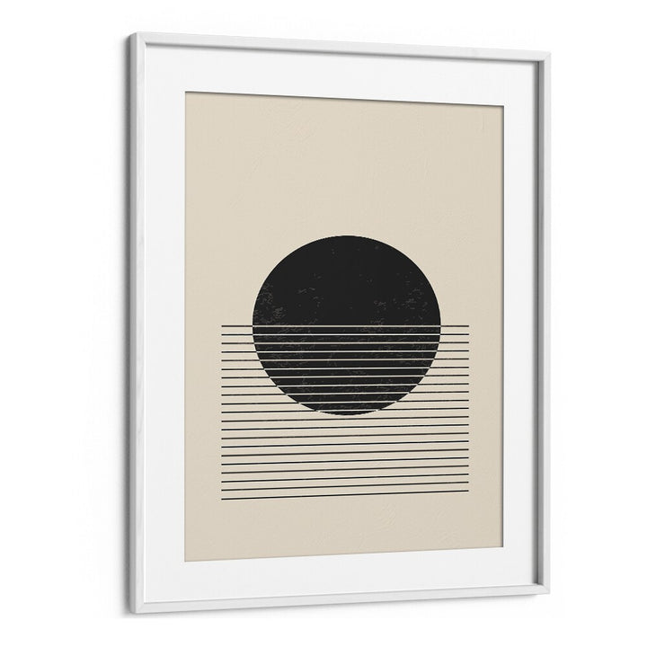 black and white line series i by jay stanley geometric art prints geometric paintings in White Frame With Mount