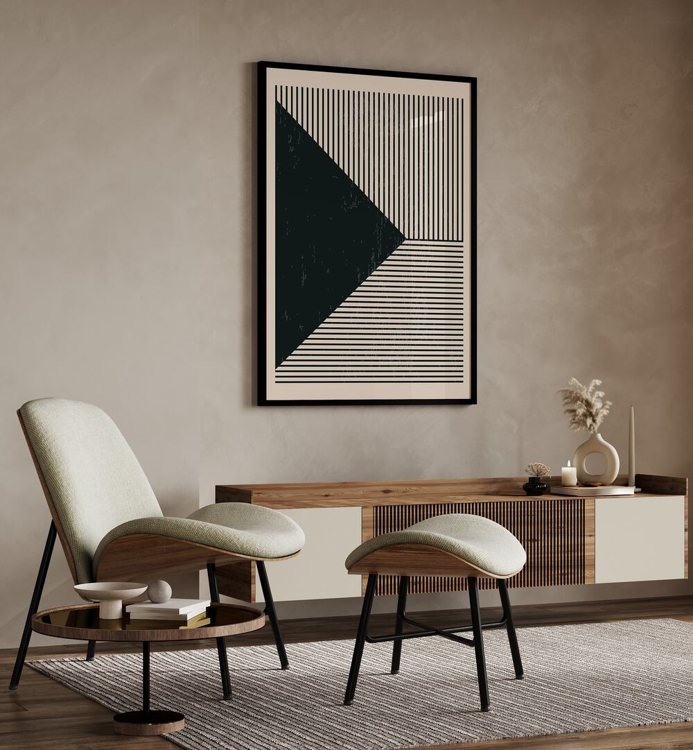 black and white lines series ii by jay stanley geometric art prints geometric paintings Artwork I placed on a wall