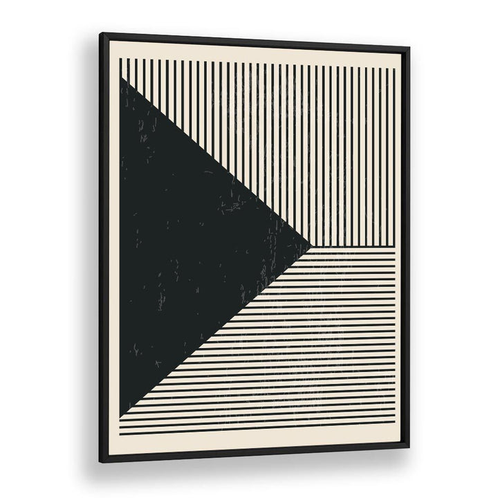 black and white lines series ii by jay stanley geometric art prints geometric paintings in Black Plain Frame