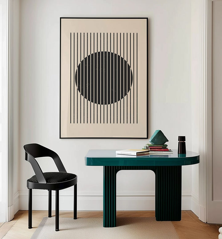 black and white lines series iii by jay stanley geometric art prints geometric paintings Artwork II placed on a wall