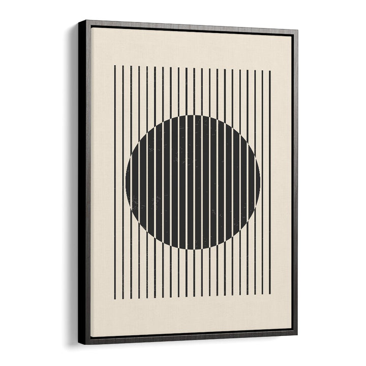 black and white lines series iii by jay stanley geometric art prints geometric paintings in Black Floater Frame