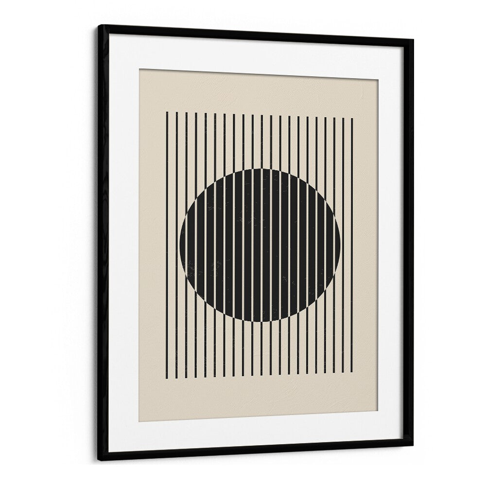 black and white lines series iii by jay stanley geometric art prints geometric paintings in Black Frame With Mount