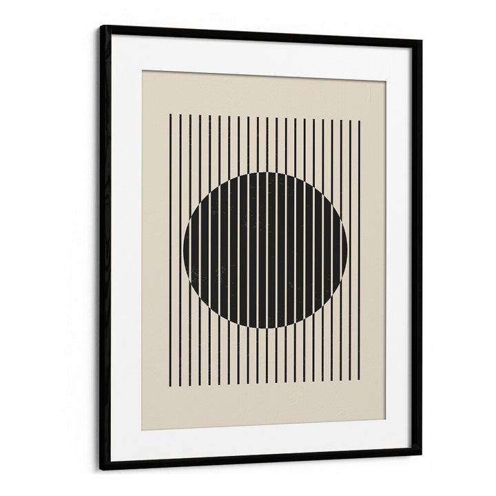 black and white lines series iii by jay stanley geometric art prints geometric paintings in Black Frame With Mount