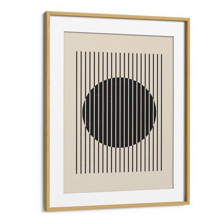 black and white lines series iii by jay stanley geometric art prints geometric paintings in Oak Wood Frame With Mount