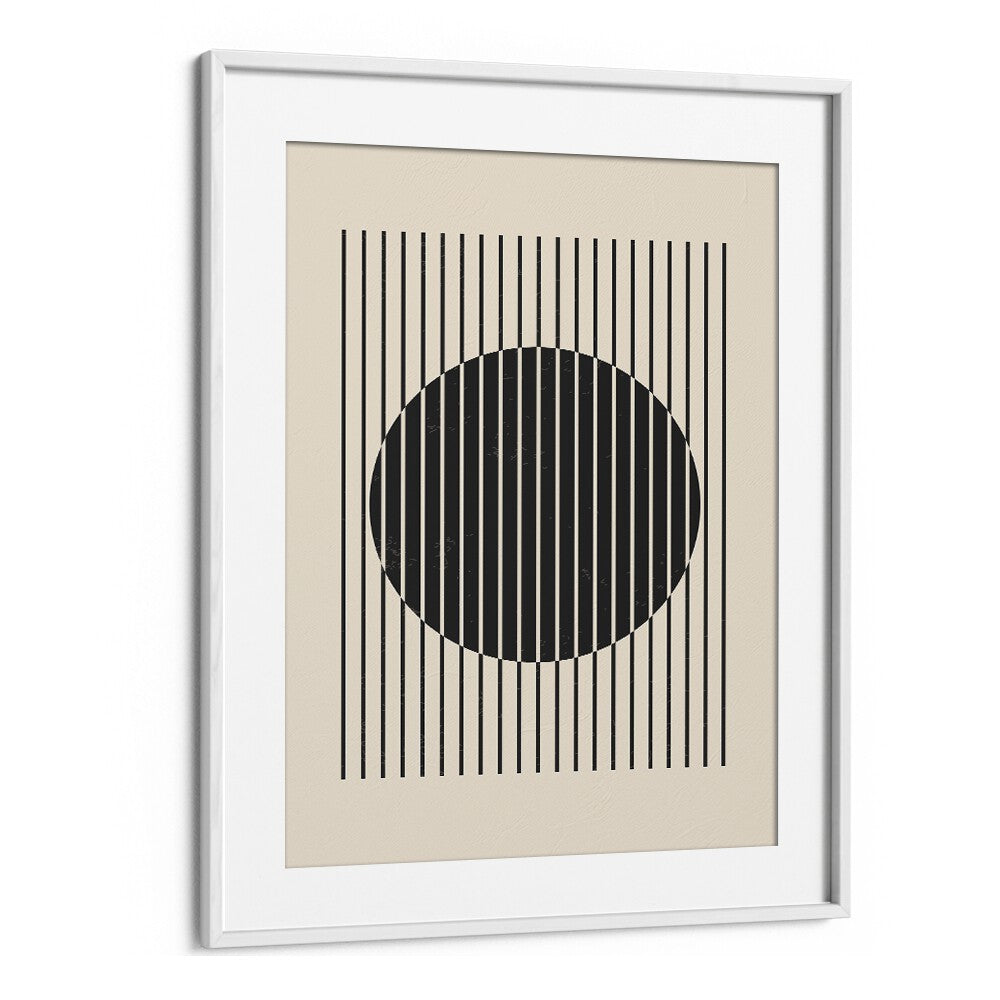 black and white lines series iii by jay stanley geometric art prints geometric paintings in White Frame With Mount