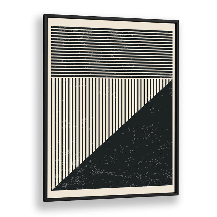 black and white lines series v by jay stanley geometric art prints geometric paintings in Black Plain Frame