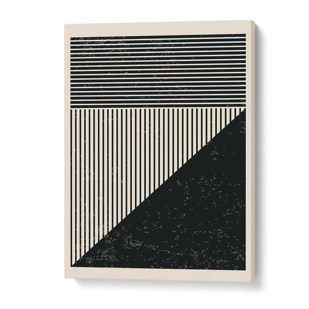 black and white lines series v by jay stanley geometric art prints geometric paintings in Gallery Wrap