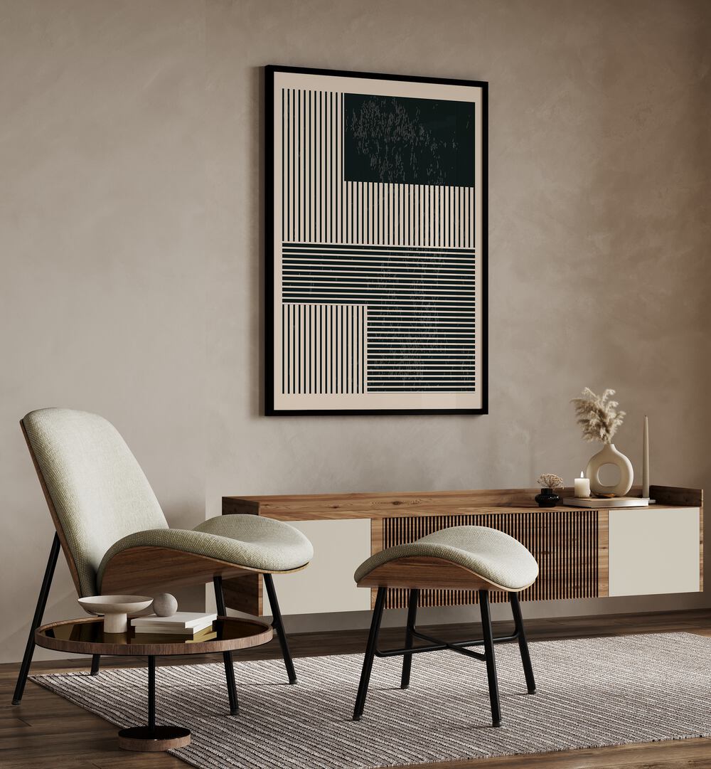 black and white minimal series i by jay stanley geometric art prints geometric paintings Artwork I placed on a wall