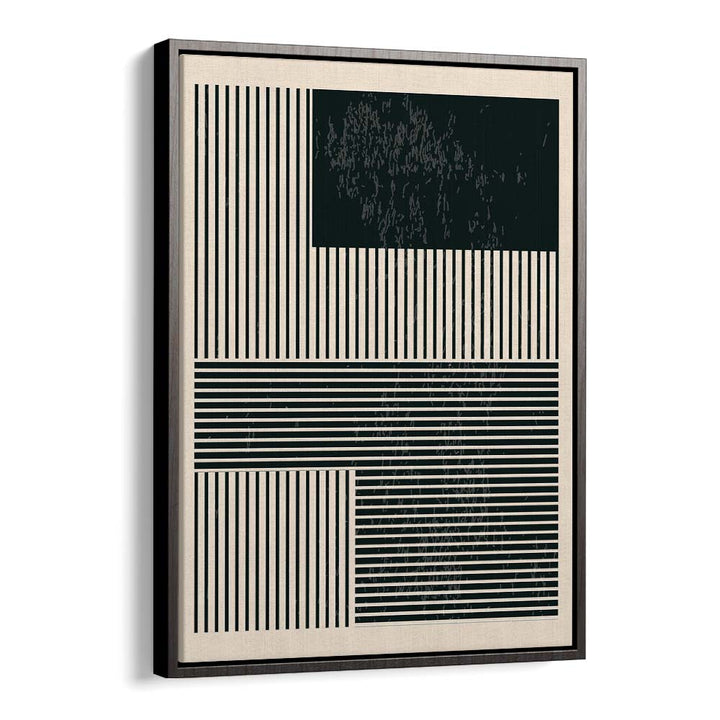 black and white minimal series i by jay stanley geometric art prints geometric paintings in Black Floater Frame