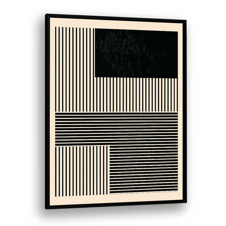 black and white minimal series i by jay stanley geometric art prints geometric paintings in Black Plain Frame