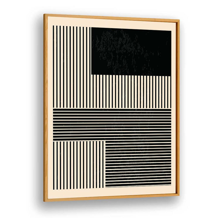 black and white minimal series i by jay stanley geometric art prints geometric paintings in Oak Wood Plain Frame