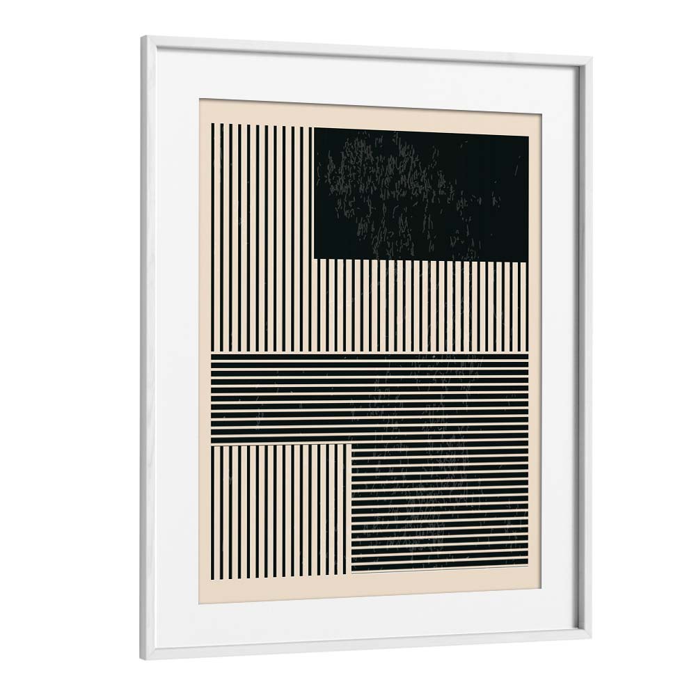 black and white minimal series i by jay stanley geometric art prints geometric paintings in White Frame With Mount