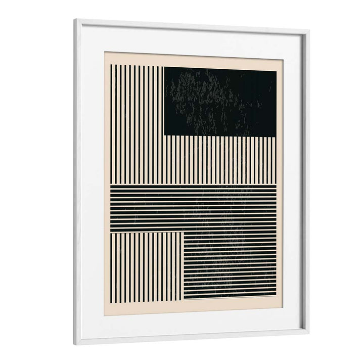 black and white minimal series i by jay stanley geometric art prints geometric paintings in White Frame With Mount