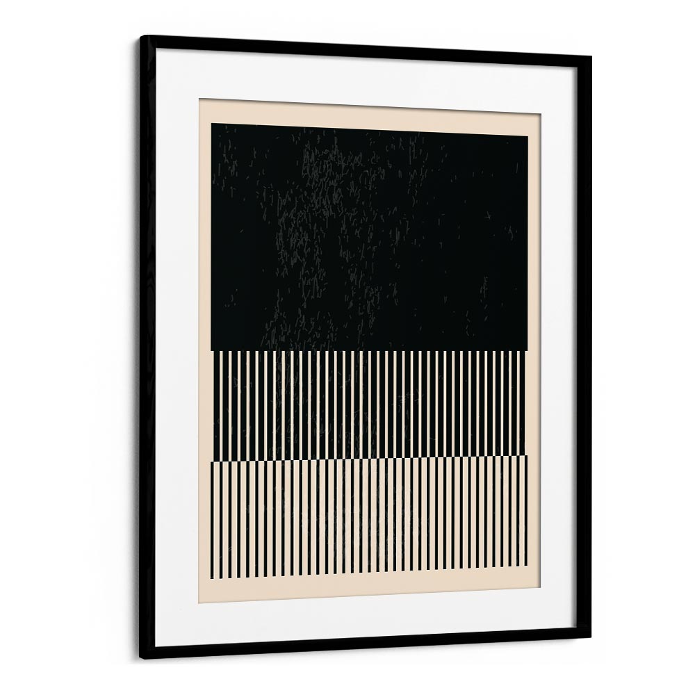 black and white minimal series iii by jay stanley geometric art prints geometric paintings in Black Frame With Mount