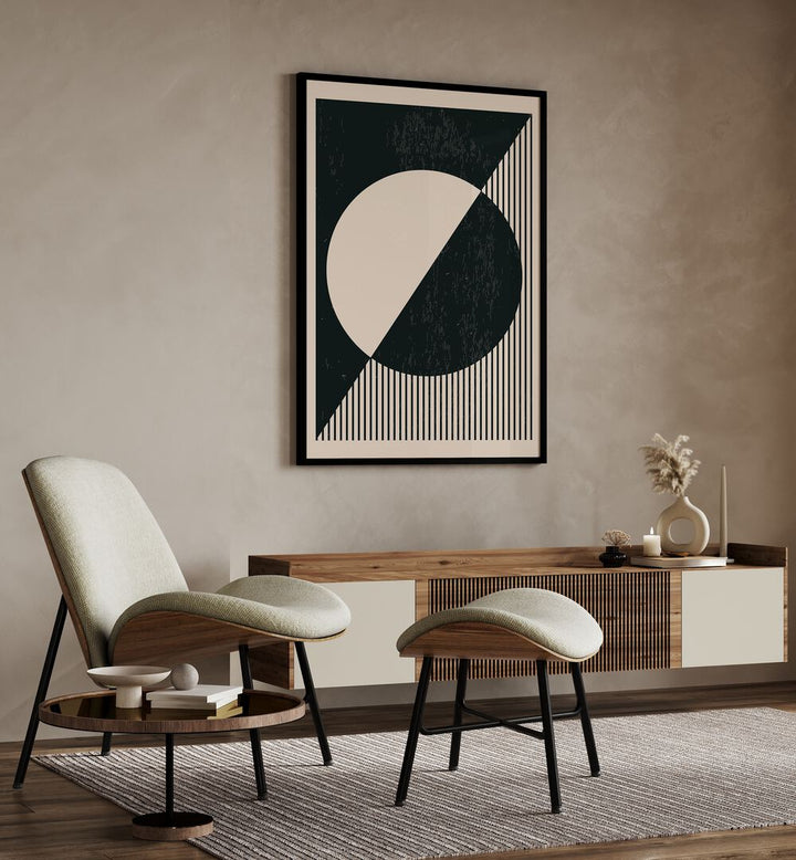 black and white planets ii by jay stanley geometric art prints geometric paintings Artwork II placed on a wall