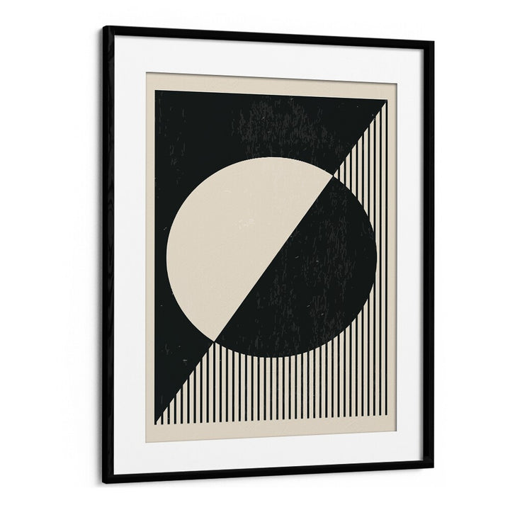 black and white planets ii by jay stanley geometric art prints geometric paintings in Black Frame With Mount