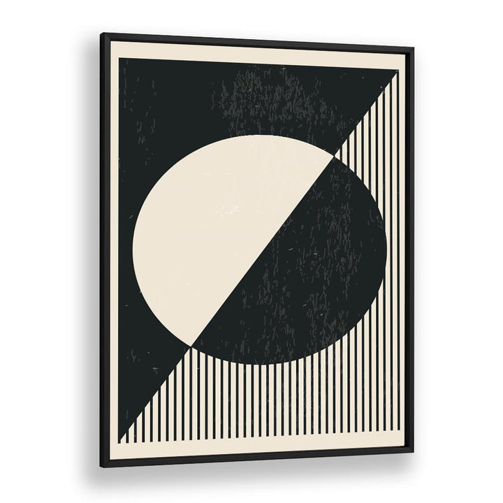 black and white planets ii by jay stanley geometric art prints geometric paintings in Black Plain Frame