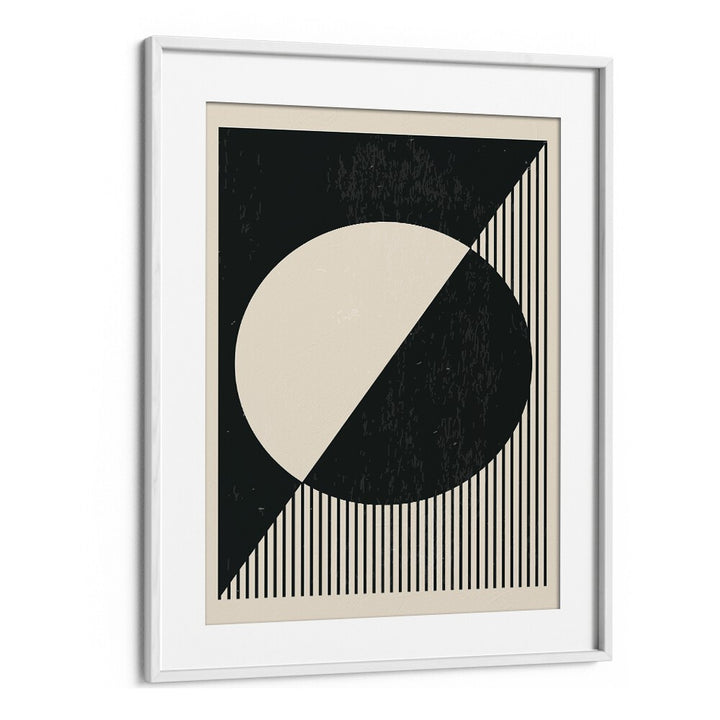 black and white planets ii by jay stanley geometric art prints geometric paintings in White Frame With Mount