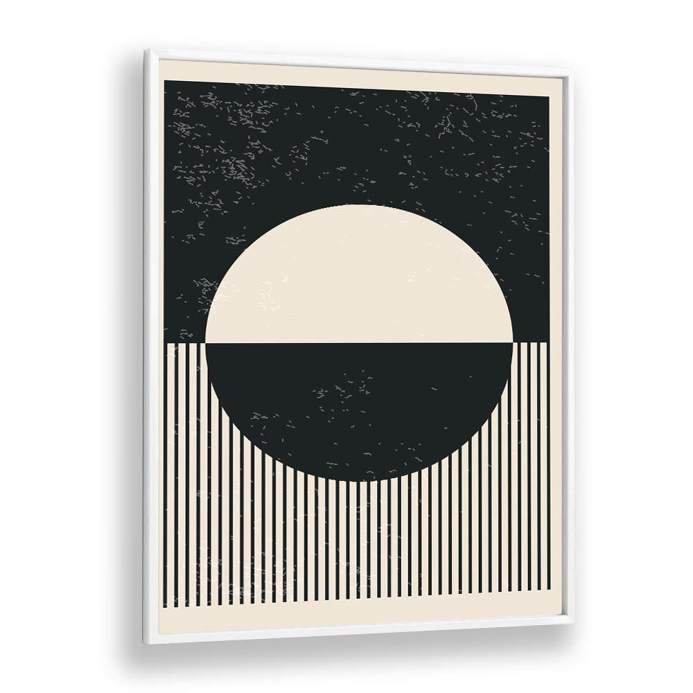 black and white planets iv by jay stanley geometric art prints geometric paintings in White Plain Frame