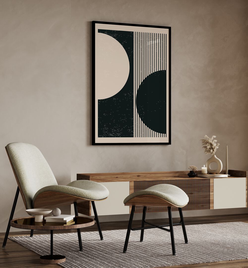 black and white planets series i by jay stanley geometric art prints geometric paintings Artwork I placed on a wall