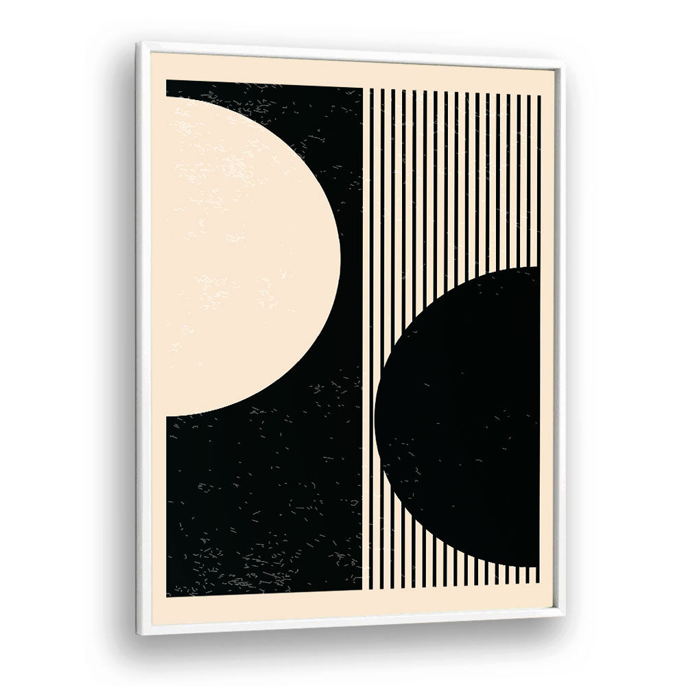 black and white planets series i by jay stanley geometric art prints geometric paintings in White Plain Frame