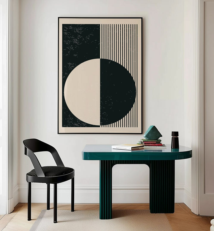 black and white planets series iii by jay stanley geometric art prints geometric paintings Artwork I placed on a wall