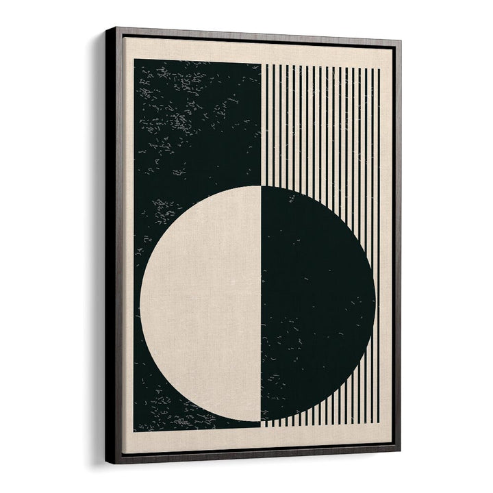 black and white planets series iii by jay stanley geometric art prints geometric paintings in Black Floater Frame