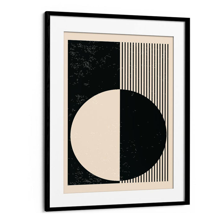 black and white planets series iii by jay stanley geometric art prints geometric paintings in Black Frame With Mount