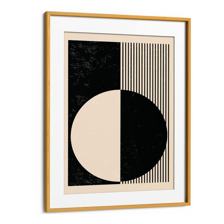 black and white planets series iii by jay stanley geometric art prints geometric paintings in Oak Wood Frame With Mount