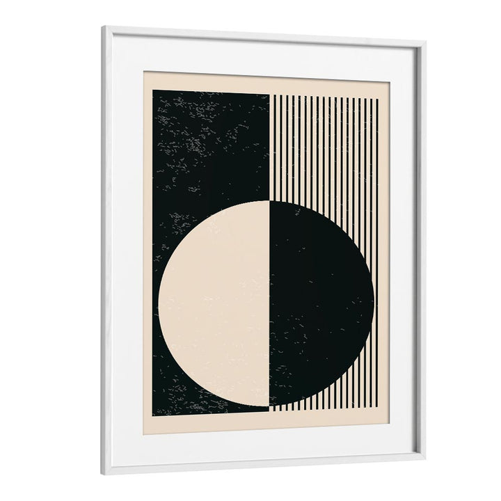 black and white planets series iii by jay stanley geometric art prints geometric paintings in White Frame With Mount